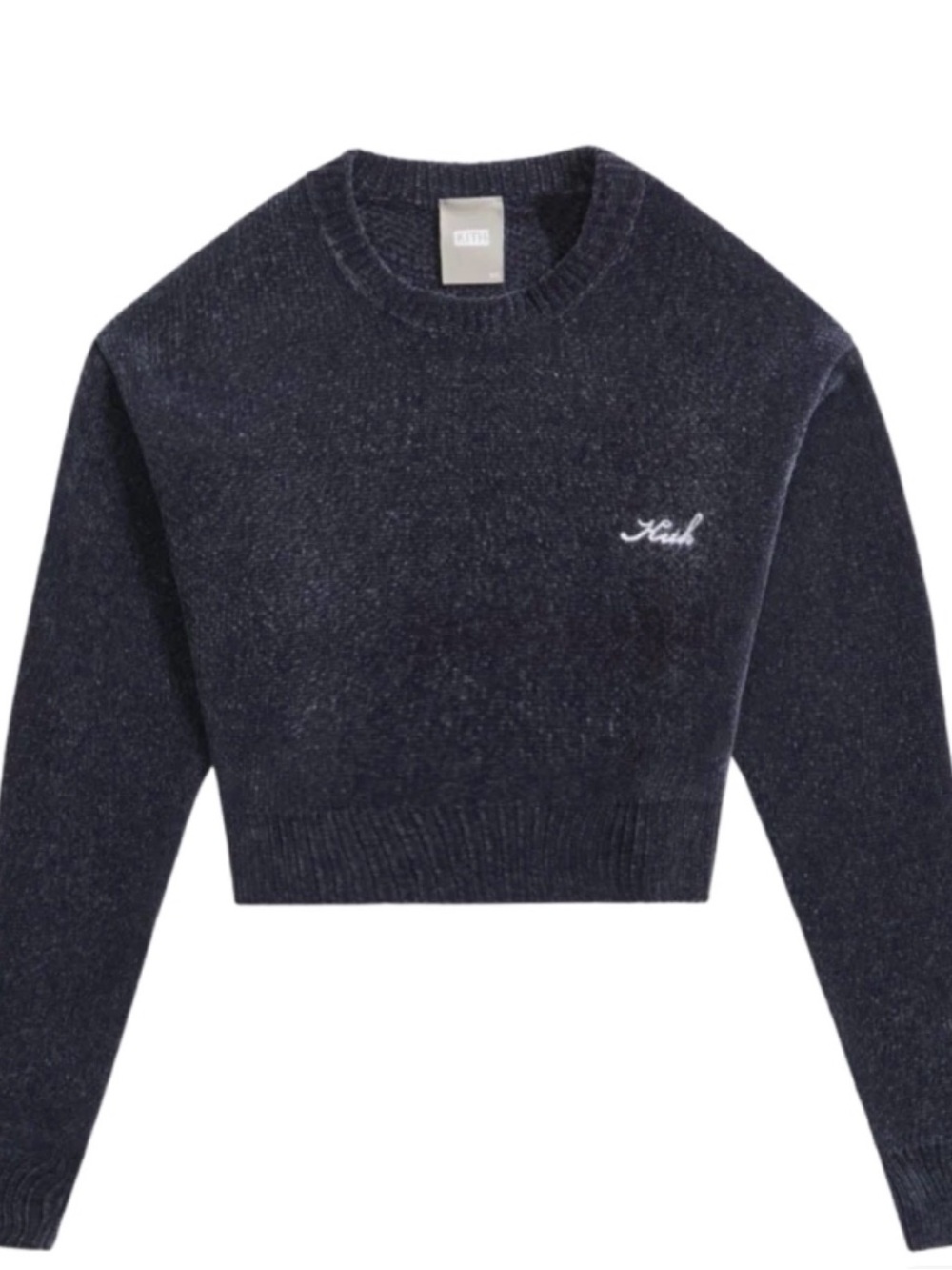 Kith Dark Navy Crewneck Cropped Sweater